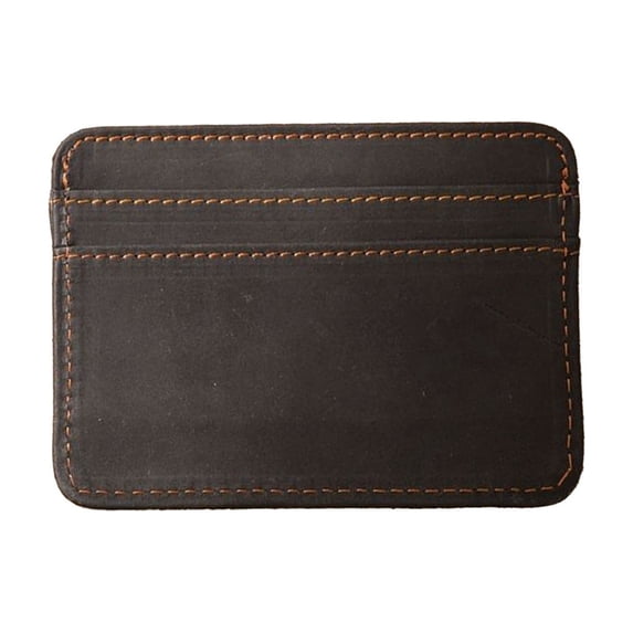 Premium Leather Card Holder Wallet - Multi-Functional Compact Card, Cash, & Key Organizer for Men & Women, Durable Vintage Design