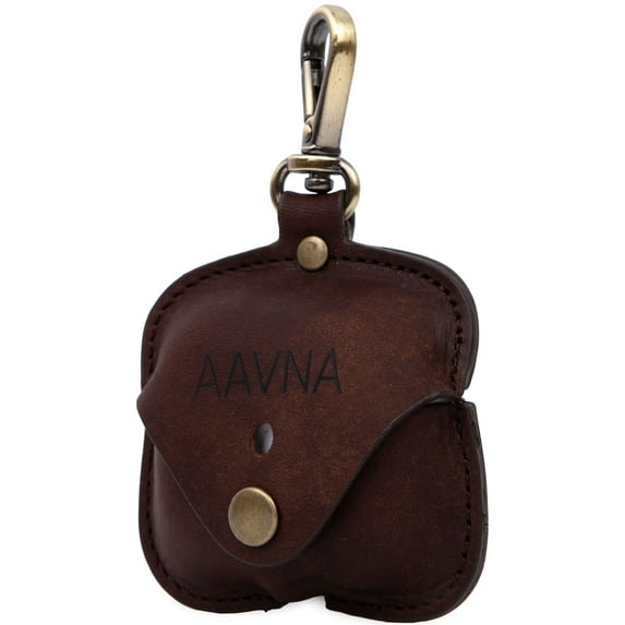 Premium Leather Case for Apple Airpods 3rd Generation (2021) Genuine Leather with Button Lock and Metal Buckle - Legacy 3rd Coffee