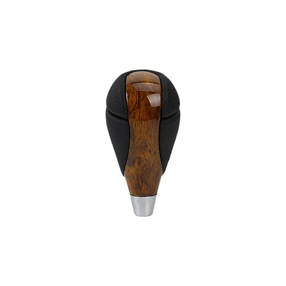 Premium Leather Chrome Gear Shift Knob, Universal Automatic Manual Shift Handle, Upgrade Interior Accessories, Fit Most Cars SUVs Vans, Easy Install