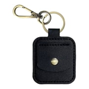 Premium Leather Coin Holder - Handmade Sobriety AA Coins Chip Keychain - Sober Token Medallion Coin - Waterproof Scratchproof Soft PVC Key Ring