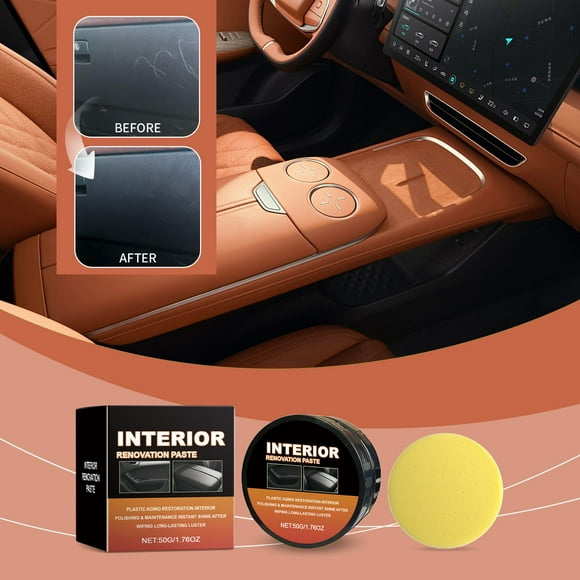 Premium Leather Conditioner & Cleaner | Interior Car Care Treatment | Deep Clean & Nourish | Anti-Aging Protection | For Car Seats Steering Wheel Dashboard | Restores Shine & Removes Odors