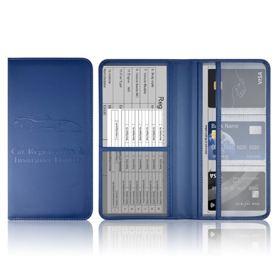 Premium Leather Drivers License & Document Organizer Case – Durable Car Registration, Insurance & ID Card Holder with Secure Interior Compartments and Sleek Compact Design