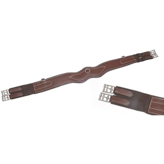 Premium Leather English Horse Riding Girth, Brown, Multiple Sizes, Metal Buckles$$Sport & Recreation Other