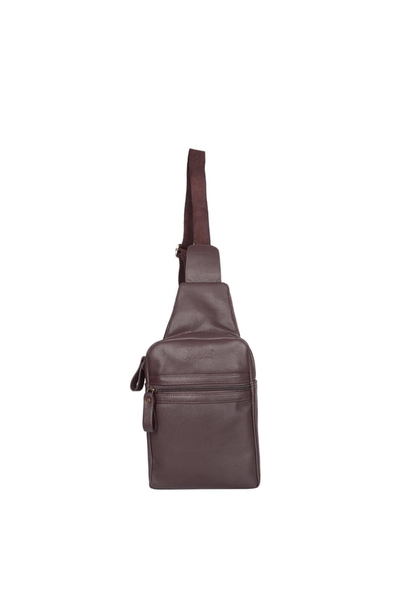 Premium Leather Fanny Sling Bag For Women Men, Waist Pack Crossbody Shoulder Blet Bags Travel - Tan (Orange), Black, Brown - Sishka