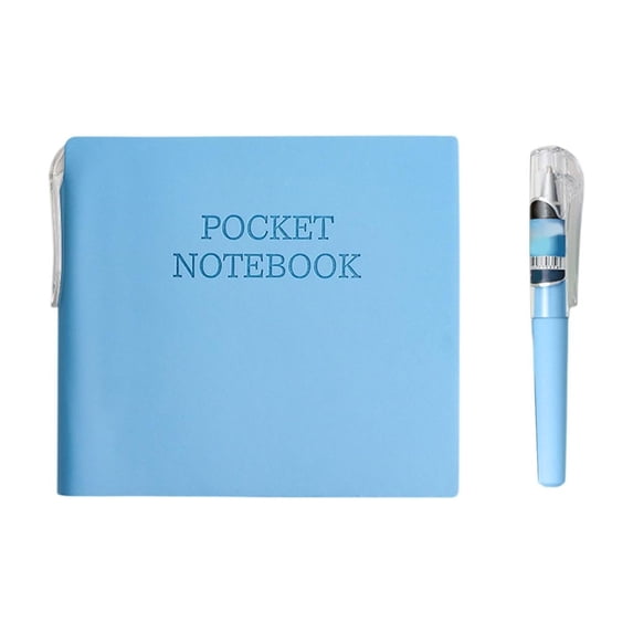 Premium Leather Hardcover Notebook with Pen Holder, Portable Mini Pocket Design, Lined Pages for Organized Note-Taking, Includes Gel Pen