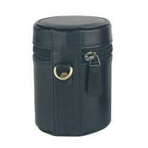 Premium Leather Lens Case with Secure Zipper Closure, Portable Protective Pouch for Camera Lenses, Compact Travel Storage Bag for DSLR and Mirrorless Accessories