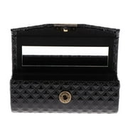 Premium Leather Lipstick Case Holder with Mirror, Comfortably Fits in A Purse Or Black