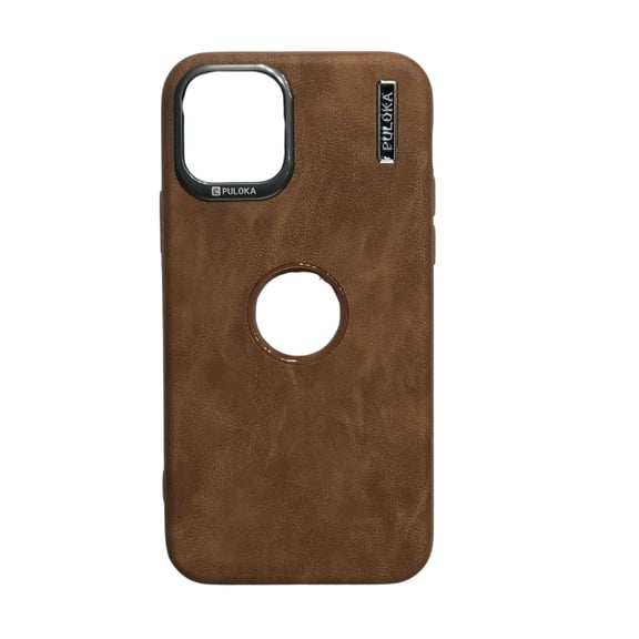 Premium Leather Magnetic iPhone 11 Pro Case with Metal Camera Frame Shockproof Slim Protective Cover Design