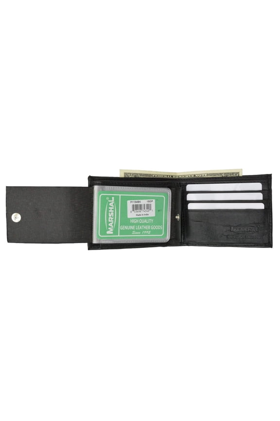 Premium Leather Men's Bifold Wallet with Built-In Removable Plastic Inserts  P 1154 (C)