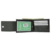 Premium Leather Mens Bifold Wallet with Built-In Removable Plastic Inserts P 1154