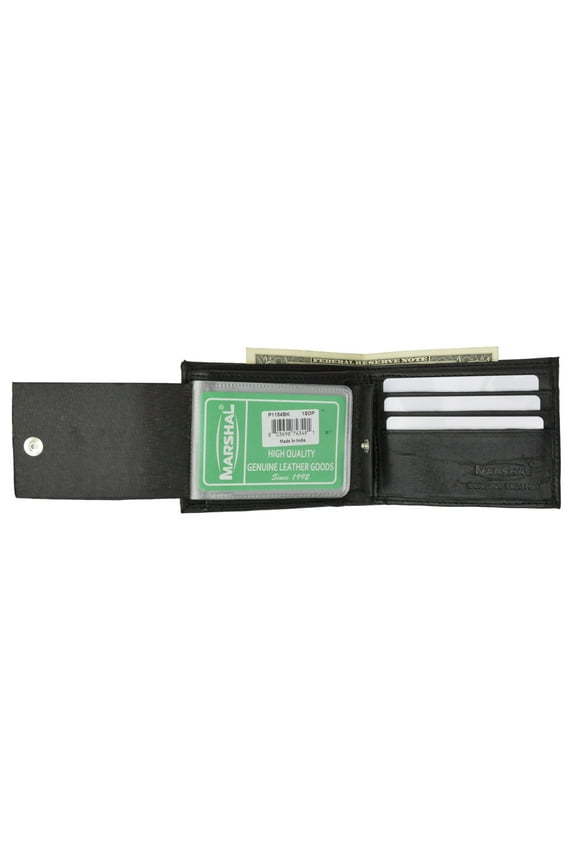 Premium Leather Men's Bifold Wallet with Built-In Removable Plastic Inserts P 1154