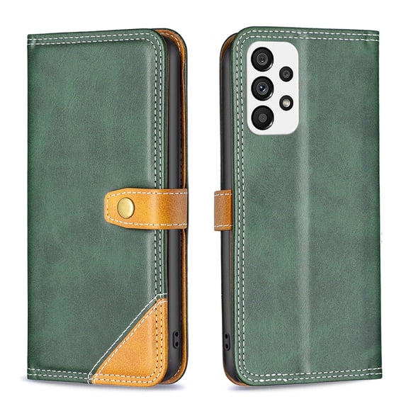 Premium Leather for Samsung Galaxy A52 4G/5G Case, Kickstand Card Holder Wallet Flip Protective Shockproof Folio Magnetic Classic Phone Case Cover for Samsung Galaxy A52 4G/5G,Green