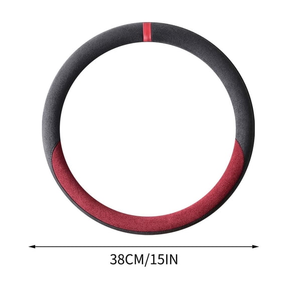 Premium Leather Sweatproof Steering Wheel Cover – Breathable, Non-Slip Protective Wrap for Universal Fit, Luxury Car Interior Upgrade, Comfortable Grip