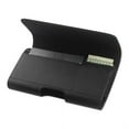 thumbnail image 1 of Premium Leather Wallet Pouch Holster Belt Case for LG Q7, Q7+, Q7? , w/ ID Card Cash Holder / Clip / Loops (Fits w/ Otterbox Defender Symmetry Commuter / Lifeproof On), 1 of 4