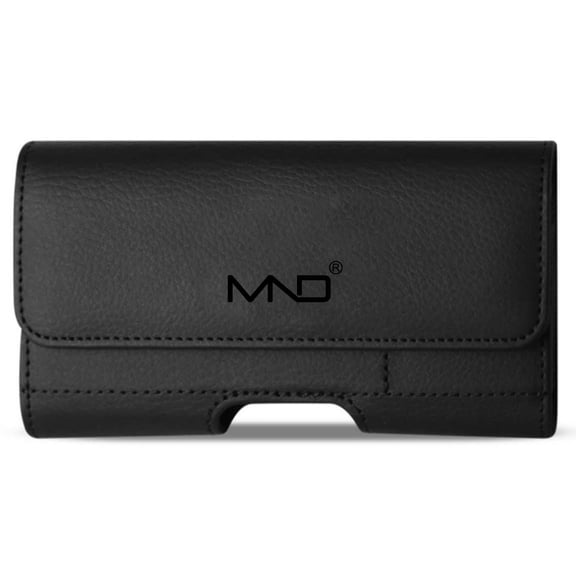 Premium Leather Wallet Pouch Holster Belt Case for OnePlus 7 Pro, 7 Pro 5G, for Oppo Reno 5G, K3, A9x, A9, for RED Hydrogen One - w/ Card Holder - Black