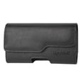 thumbnail image 1 of Premium Leather Wallet Pouch Holster Belt Case for LG Phoenix Plus, K11 Plus w/ Clip / Loops (Fits w/ a Slim Case On) - w/ Card Slot - Black, 1 of 4
