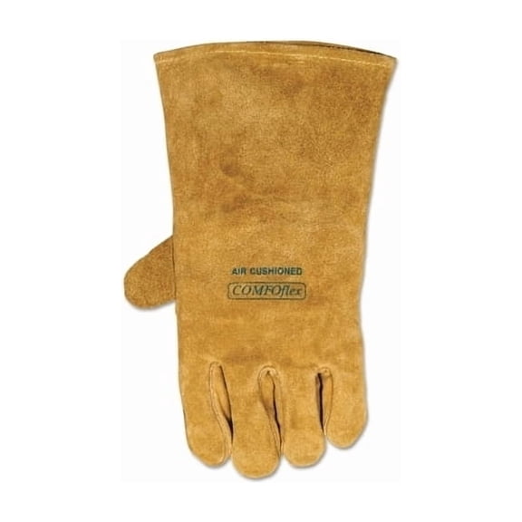 COMFOflex Premium Leather Welding Gloves, Leather, Large Left Hand, Buck Tan
