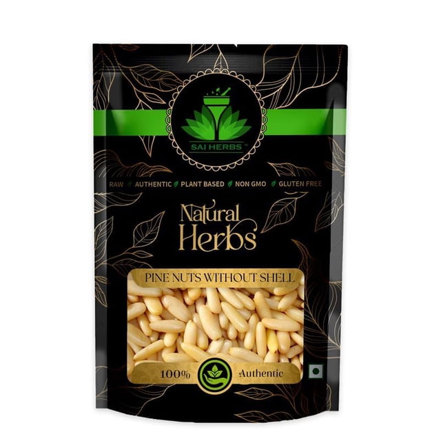 Premium Lebanon Pine Nuts Without Shell By Sai Herbs 50gm, Good