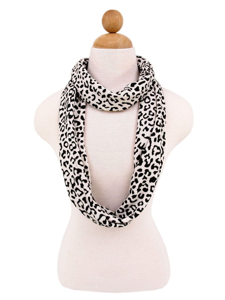 Premium Leopard Animal Print Infinity Loop Scarf