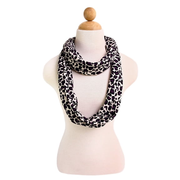 Premium Leopard Print Infinity Loop Scarf - Super Soft Dual Layer, Lightweight & Versatile Fashion Accessory for All Seasons, Great Gift Idea