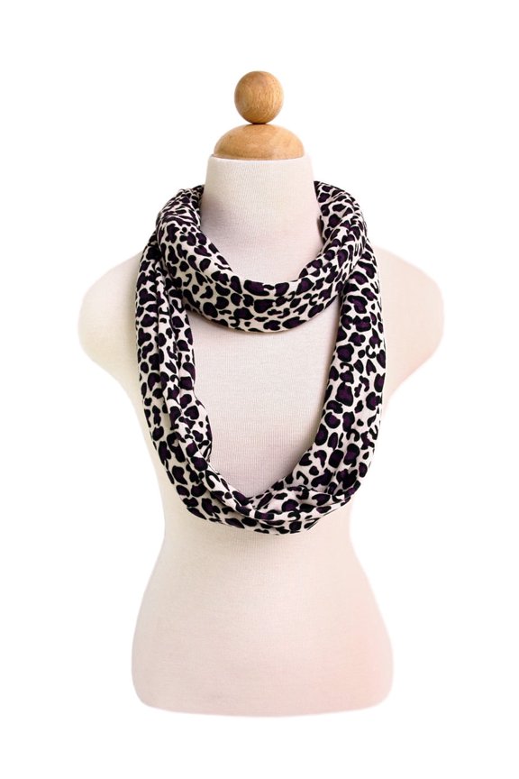 Premium Leopard Print Infinity Loop Scarf - Super Soft Dual Layer, Lightweight & Versatile Fashion Accessory for All Seasons, Great Gift Idea