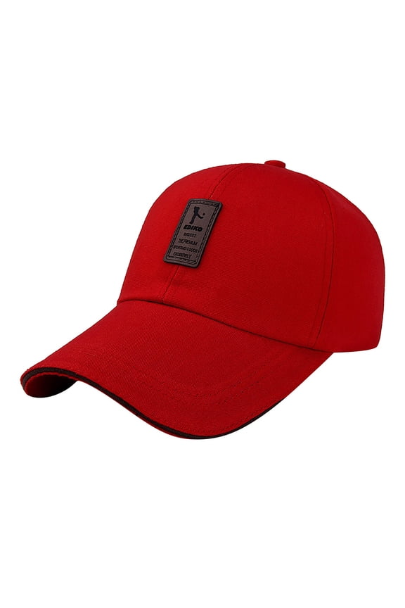 Premium Letter Embroidery Baseball Cap, Classic Adjustable Cotton Dad Hat, Stylish Outdoor Sun Visor Peaked Cap for Men and Women Red