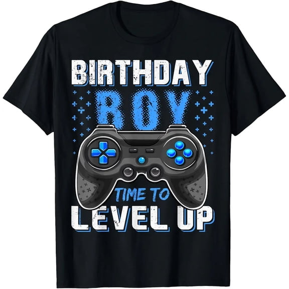 Premium Level Up Video Game Birthday Party Gamer Unisex T-Shirt, S - 5XL