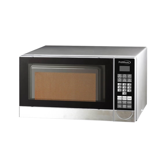 Premium Microwave Silver 0.7 cu ft 700 W 10 Power Levels Digital Control