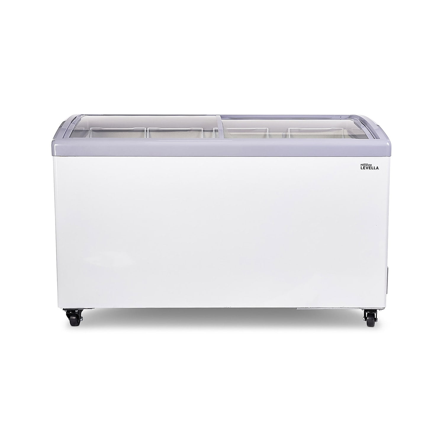 Premium Levella 10.9 cu. ft. Curved Glass Top Chest Freezer White
