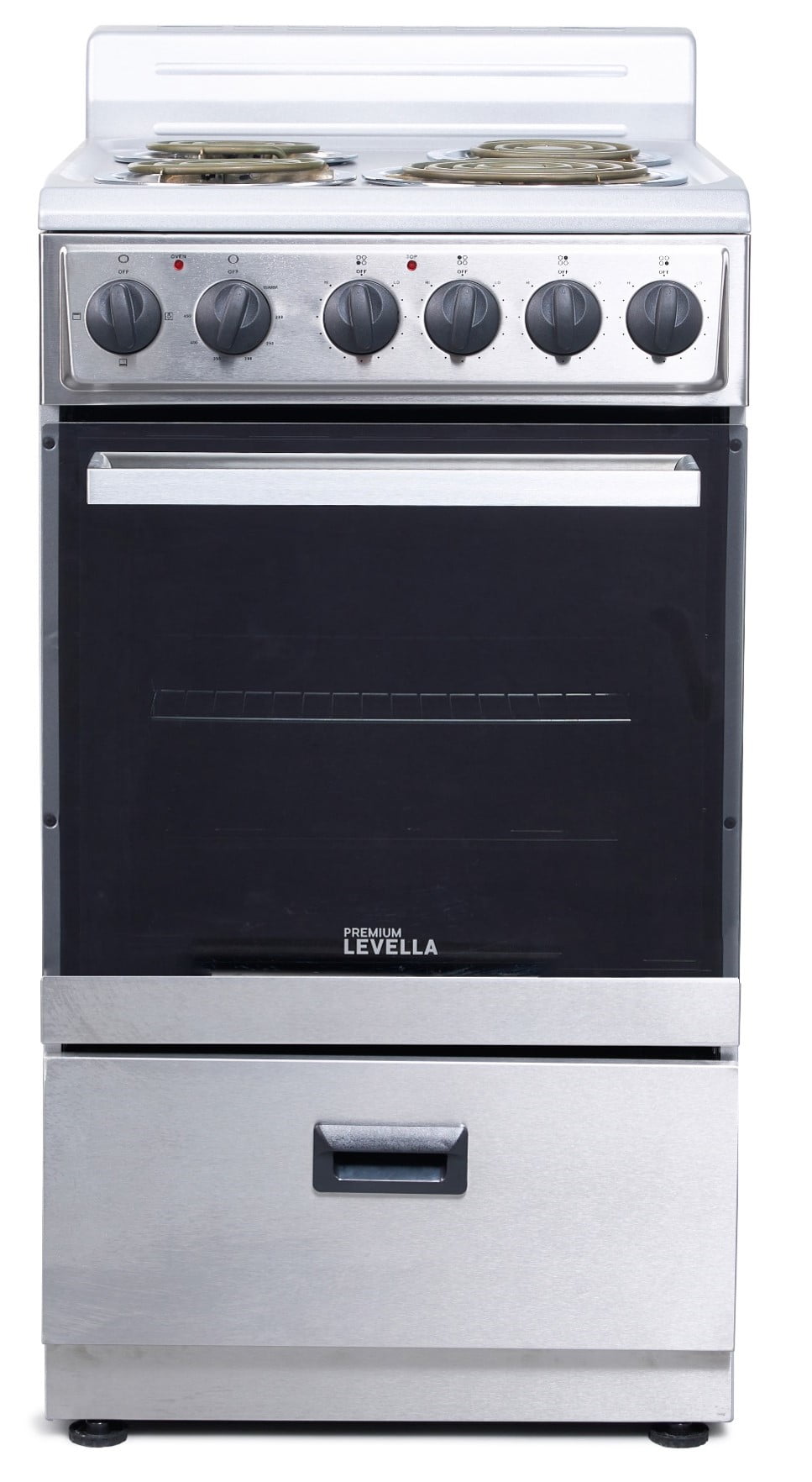 Premium 24" Stainless Steel Freestanding Electric Range with 4 Burners