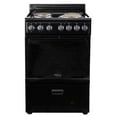 thumbnail image 1 of Premium Levella 24 in. 2.7 cu.ft. Single Oven Electric Range with 4 Burners and Storage Drawer in Black, 1 of 9