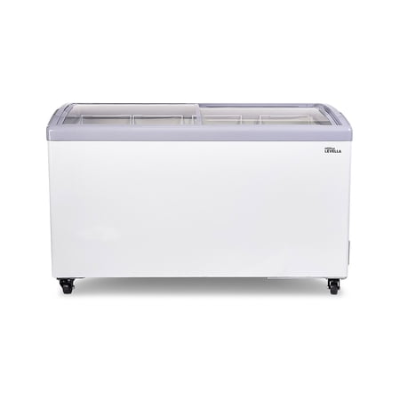Premium Levella - 7.4 Cu Ft Chest Freezer With Curved Glass Top - White