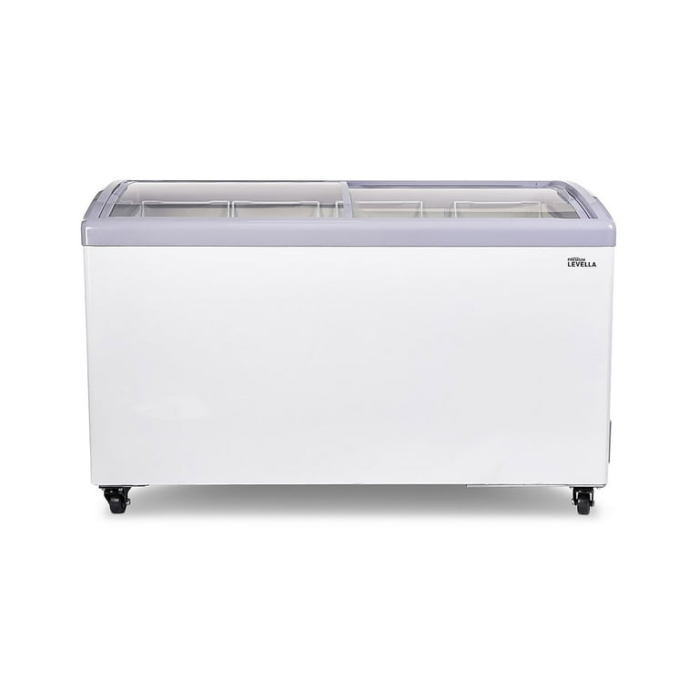 Premium Levella 7.4 cu. ft. Curved Glass Top Chest Freezer