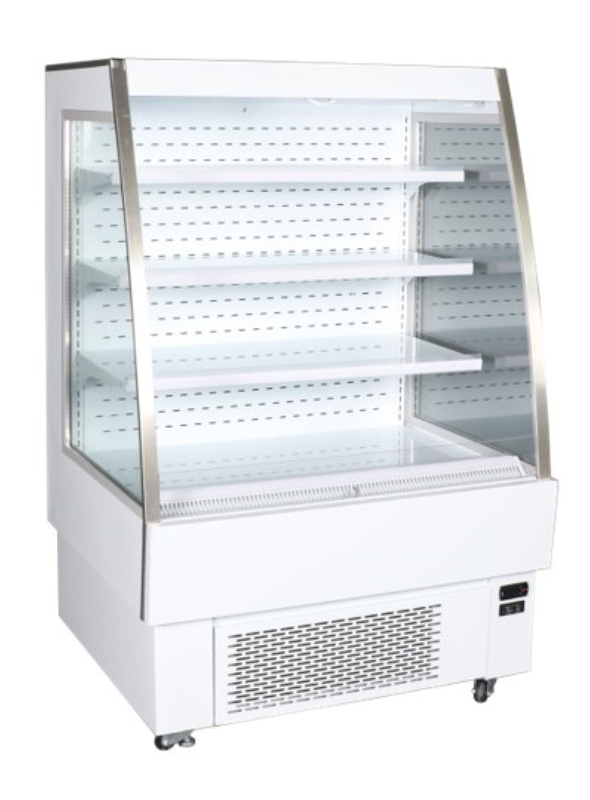 Premium Levella POC1235XW 12.3 Cu. Ft. Commercial Open Air Refrigerator Merchandiser in White