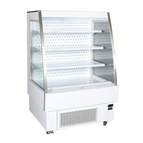 Premium Levella POC1235XW 12.3 Cu. Ft. Commercial Open Air Refrigerator Merchandiser in White
