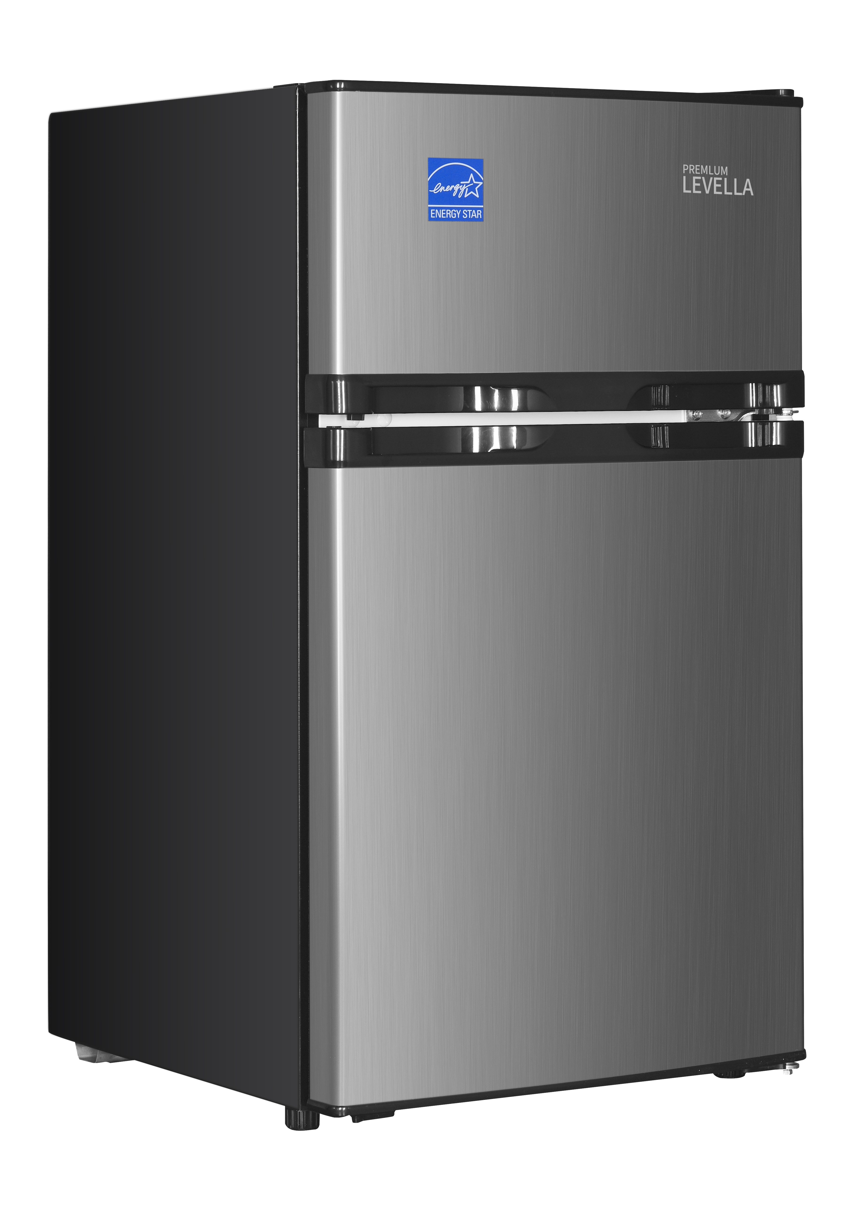Premium Levella PRF316300HS 3 1 Cu Ft Top Freezer Mini Fridge In Silver 