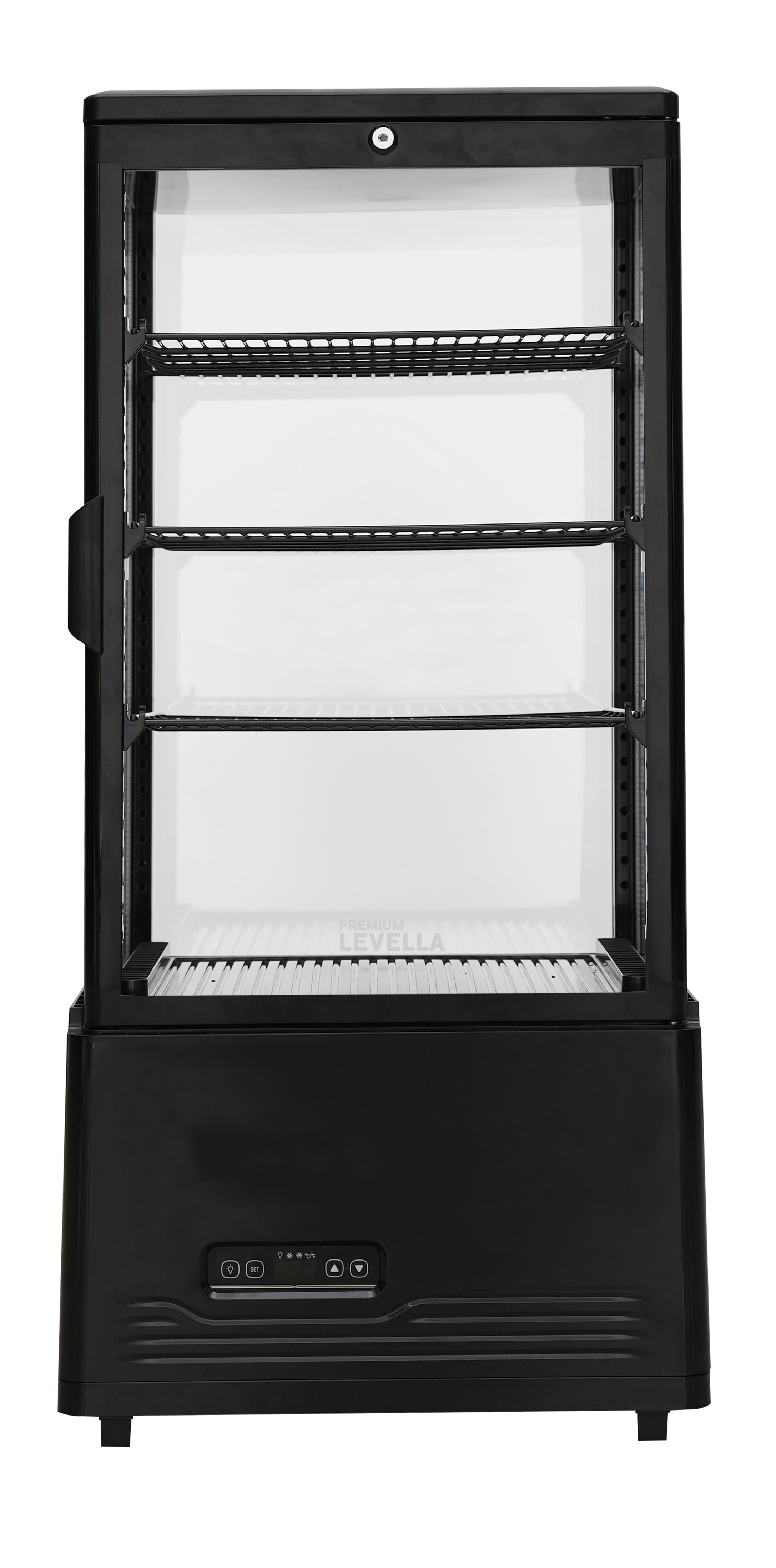 Premium Levella PRNT297DX 2.9 Cu. Ft. 4-Sided Glass Refrigerated Display Case