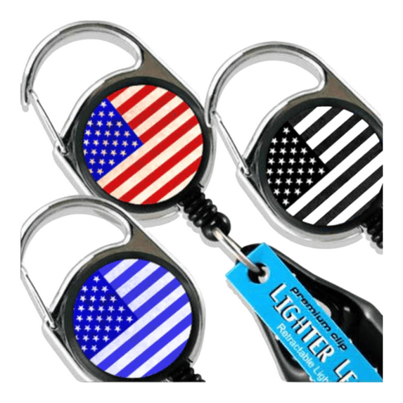 Lighter Leash - Retractable Holder - Flag Series 3-Pack Standard Size