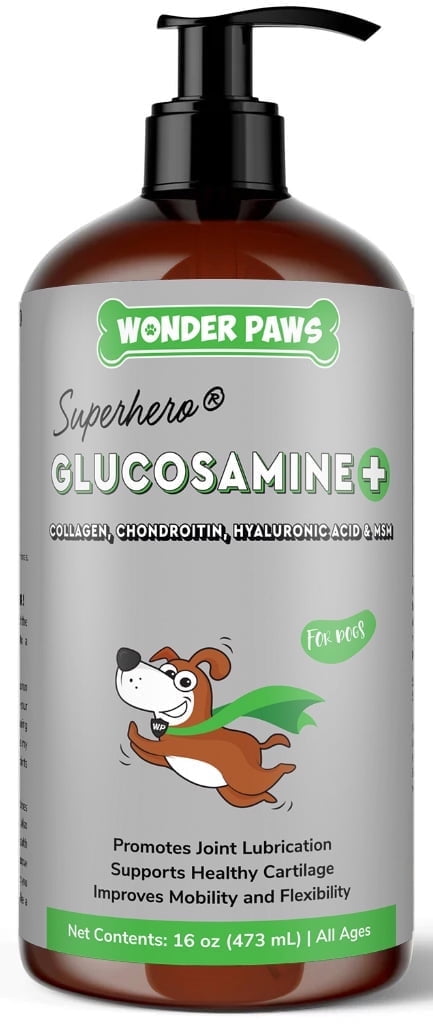 Liquid Glucosamine for Dogs- Chondroitin, MSM, Collagen- Joint, Mobility & Cartilage Support- 16 oz