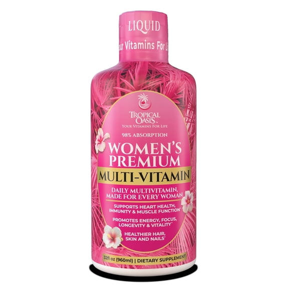 Premium Liquid Multivitamin for Women | Sugar Free Women’s Multivitamin | 100+ Vitamins, Minerals & Herbs Promote Anti-Aging, Heart, Brain & Bone Health |98% Absorption Rate | Non-GMO | 32 Serv