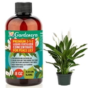 Premium Liquid PEACE LILY Plant Fertilizer - 3-1-2 Concentrate for Indoor Plants and Flowers by Gardenera Labs | Organic Plant Food for PEACE LILY - 8oz