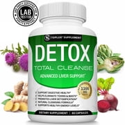 Premium Liver Cleanse Detox & Repair Formula +22 Herbs Support - 60 Capsules