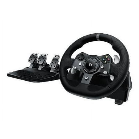 Premium Logitech (G920) Dual Motor Feedback Driving Force Racing Wheel with Pedals for Xbox One