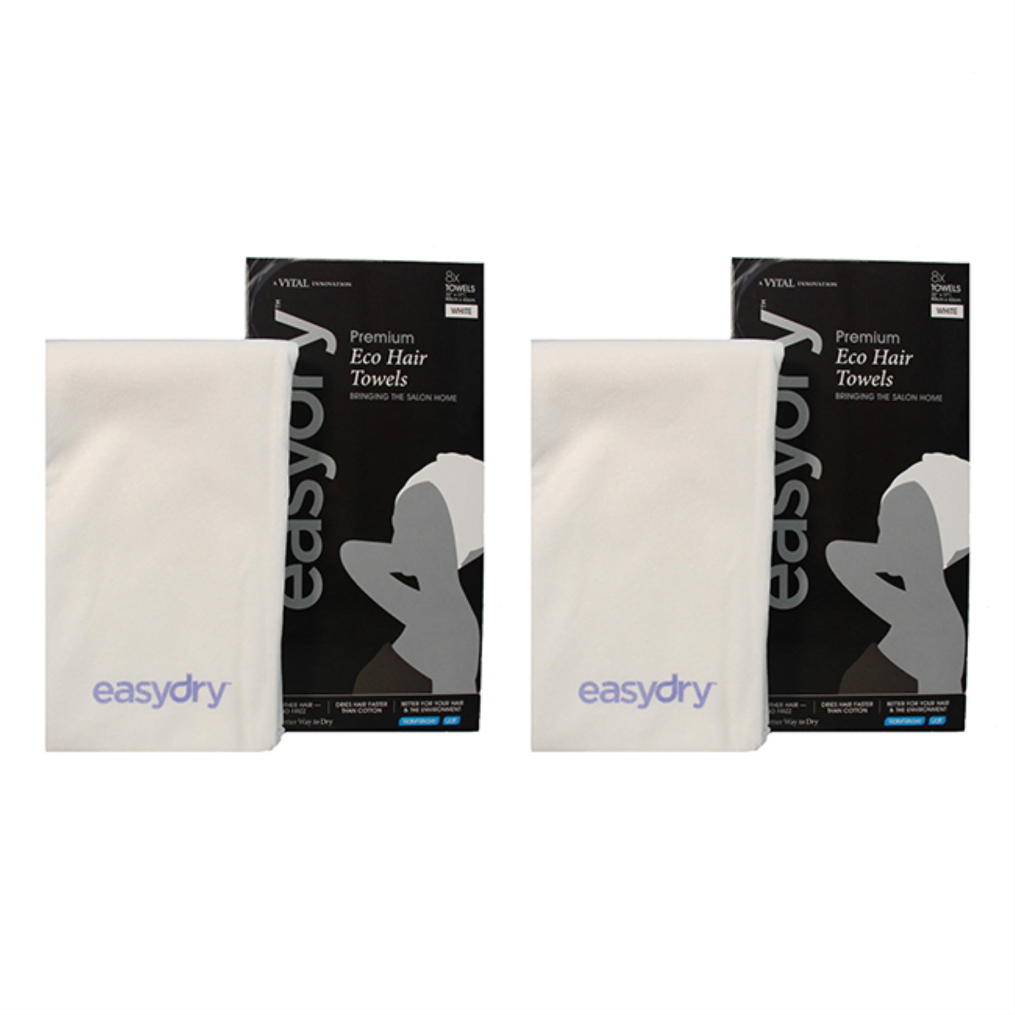 Premium Logo Hair Towels White by Easydry for Unisex 1 Pc