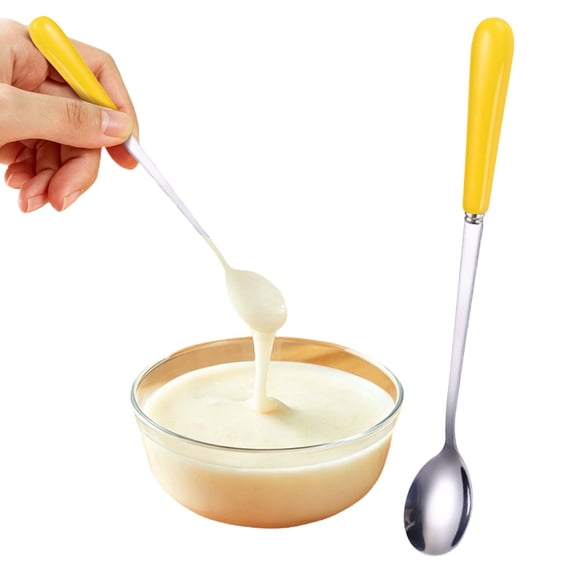 Premium Long Handle Spoon 18/10 Stainless Steel Coffee Stirring Spoon Mirror Polished Dessert Spoon Cocktail Bar Mixing Spoon 7 in