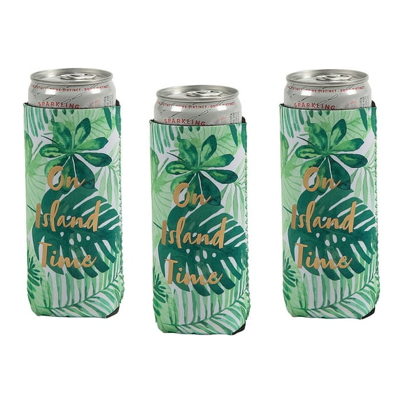 Premium Luau Slim Fit Can Coolers - 12 Pieces