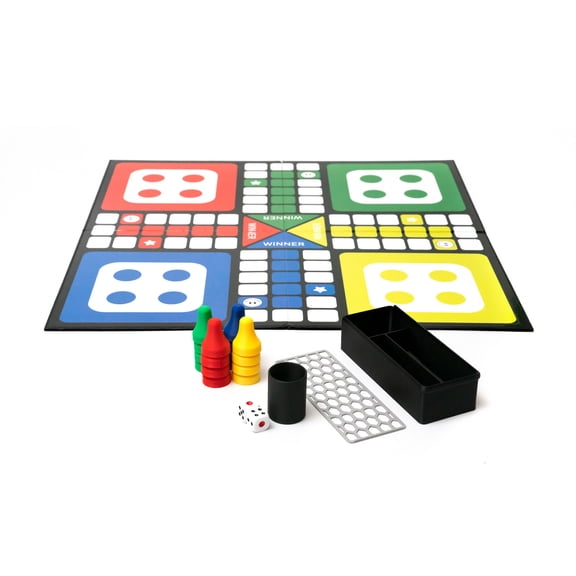 Premium Ludo Board Game Quad-Fold 20"x20" Size Family Fun
