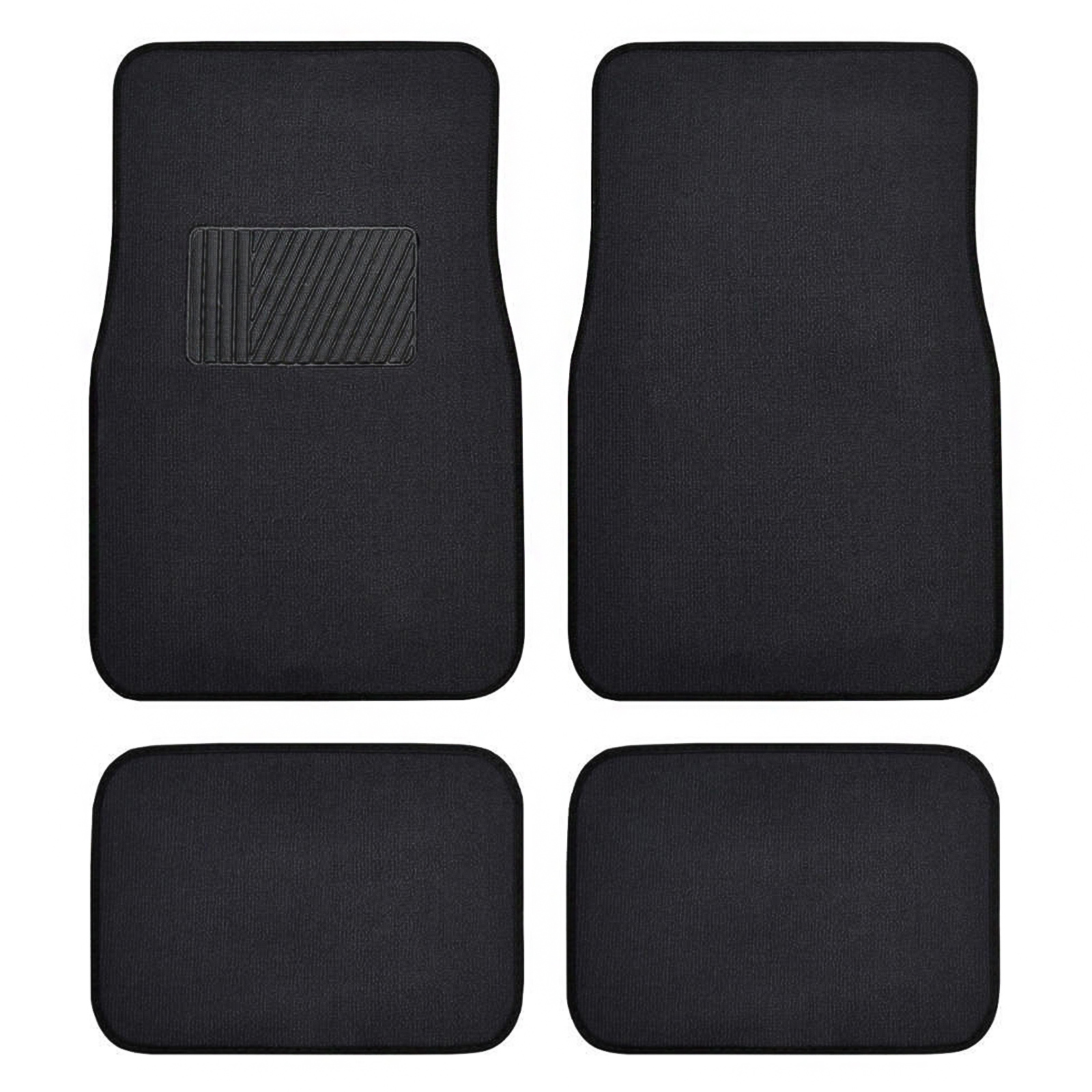 FH Group, 4pcs Floor Carpet Mats for Auto Car SUV Van Universal Fitment
