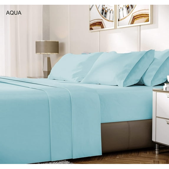 Premium Luxury 6-Piece Rayon from Bamboo Sheet Set with Deep Pockets Soft & Comfortable - 40 Colors