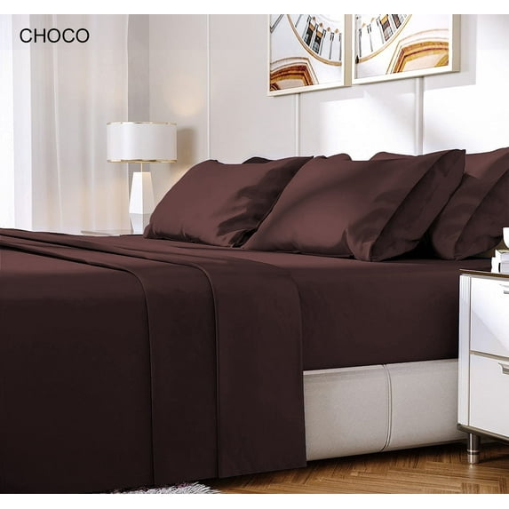 Premium Luxury 6-Piece Rayon from Bamboo Sheet Set with Deep Pockets Soft & Comfortable - 40 Colors